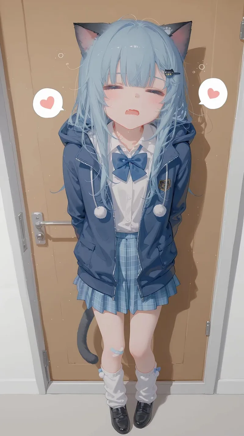 门口站立